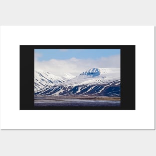 Snow Covered Mountains on Arctic Spitsbergen Posters and Art